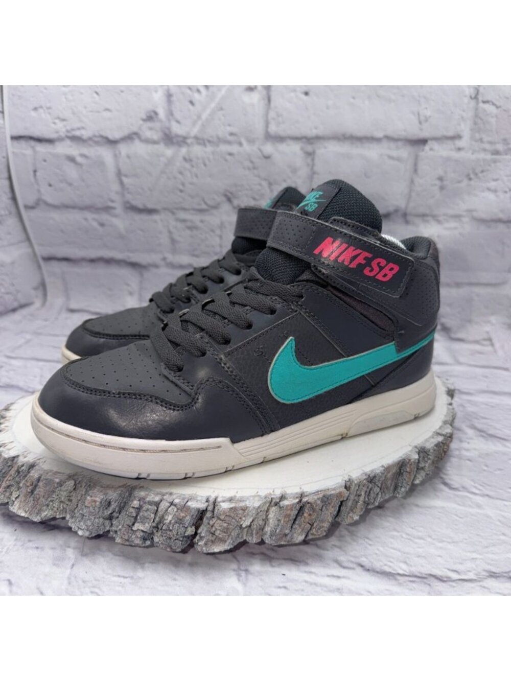 Nike SB Mogan Mid Kids Size 6Y Shoes Gray Blue Pink Sneakers 645025-036 - Picture 3 of 8